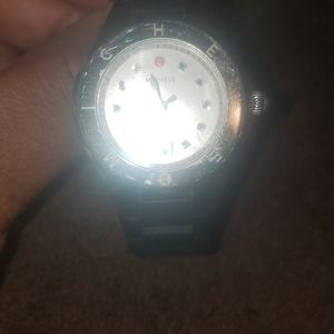Michele black jelly watch gently used. Box availab